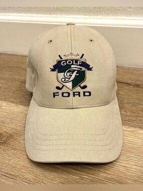 The Ford Collection Golf Strapback Beige Hat Adjustable 
Excellent Condition